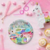 Abstracte wolken papieren bordje (Feest)