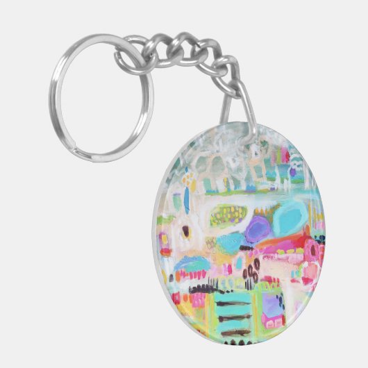 Abstracte wolken sleutelhanger (Voorkant Links)