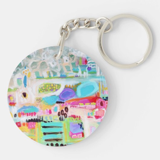 Abstracte wolken sleutelhanger (Achterkant)