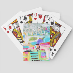 Abstracte wolken speelkaarten