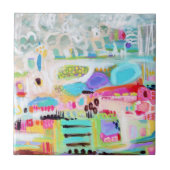 Abstracte wolken tegeltje (Voorkant)