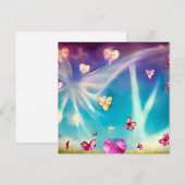 Abstracte wolken & vlinders kaart (Voorkant / Achterkant)