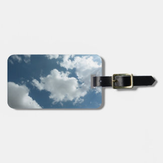 Abstracte wolkenluchtfotografie bagagelabel