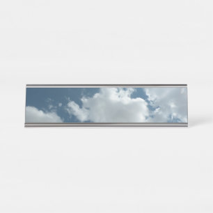 Abstracte wolkenluchtfotografie bureau naambordje