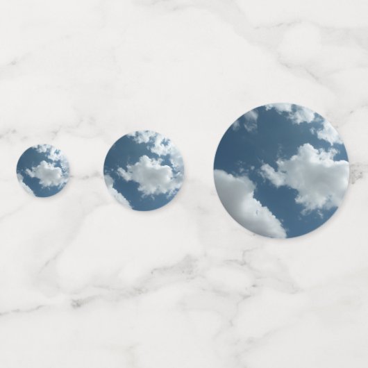 Abstracte wolkenluchtfotografie confetti (Achterkanten)