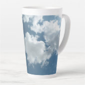 Abstracte wolkenluchtfotografie latte mok (Rechterhoek)