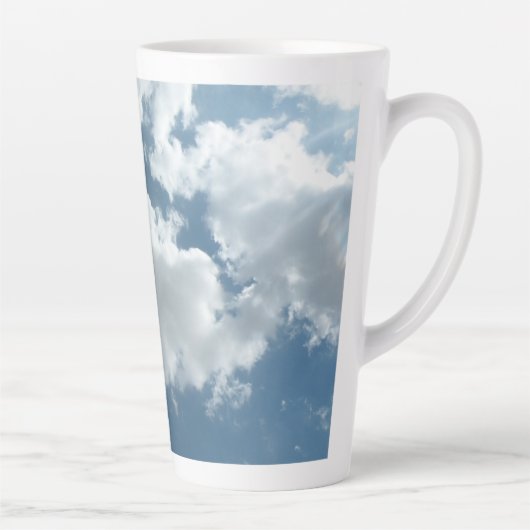Abstracte wolkenluchtfotografie latte mok (Rechts)
