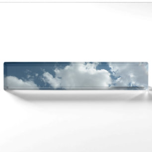 Abstracte wolkenluchtfotografie naambordje