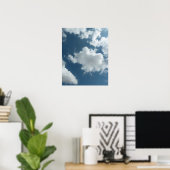 Abstracte wolkenluchtfotografie poster (Thuiskantoor)