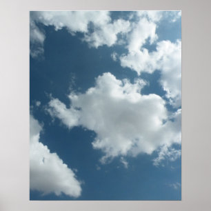 Abstracte wolkenluchtfotografie poster