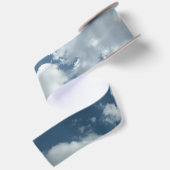 Abstracte wolkenluchtfotografie satijnen lint (Achterkant)
