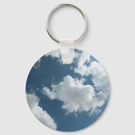 Abstracte wolkenluchtfotografie sleutelhanger (Voorkant)