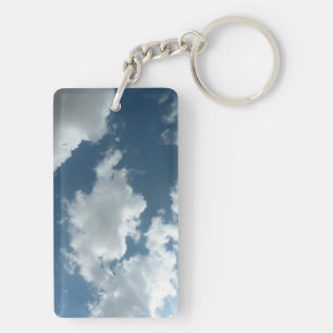Abstracte wolkenluchtfotografie sleutelhanger