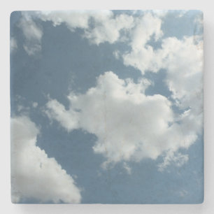 Abstracte wolkenluchtfotografie stenen onderzetter