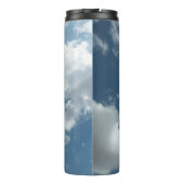 Abstracte wolkenluchtfotografie thermosbeker (Achterkant)