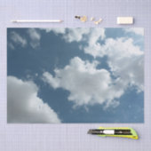 Abstracte wolkenluchtfotografie tissuepapier (Craft)