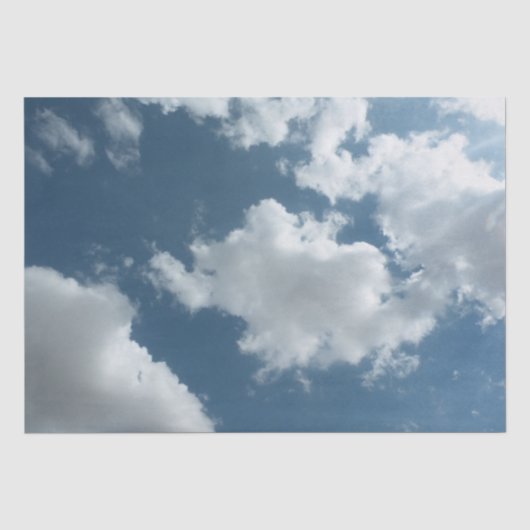 Abstracte wolkenluchtfotografie tissuepapier (Voorkant)
