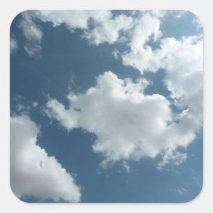 Abstracte wolkenluchtfotografie vierkante sticker