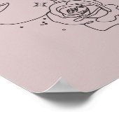 Abstracte Woman Line Art, Poster van de Gelijke To (Hoek)