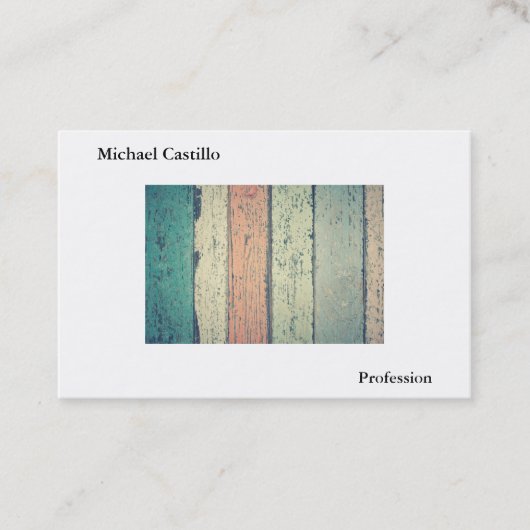 Abstracte Wood Black White Minimalist Modern Visitekaartje (Voorkant)