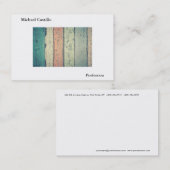 Abstracte Wood Black White Minimalist Modern Visitekaartje (Voorkant / Achterkant)