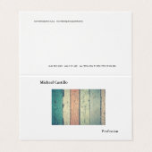 Abstracte Wood Black White Minimalist Modern Visitekaartje (Buitenkant ongevouwen)