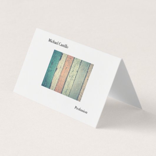 Abstracte Wood Black White Minimalist Modern Visitekaartje (Voorkant)