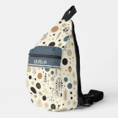Abstracte Woodland aangepaste naam Sling Bag (Rechterhoek)