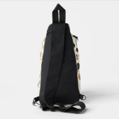 Abstracte Woodland aangepaste naam Sling Bag (Achterkant)