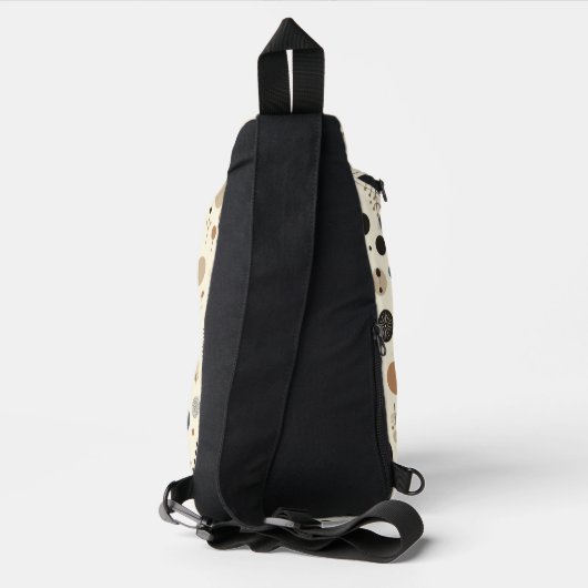 Abstracte Woodland aangepaste naam Sling Bag (Achterkant)