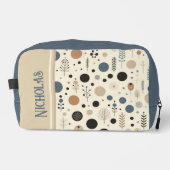 Abstracte Woodland aangepaste naam Toilettasje (Voorkant)