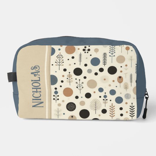 Abstracte Woodland aangepaste naam Toilettasje (Voorkant)