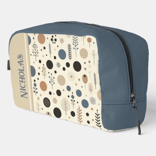 Abstracte Woodland aangepaste naam Toilettasje (Rechterhoek)