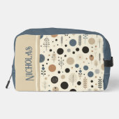 Abstracte Woodland aangepaste naam Toilettasje (Achterkant)