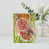 abstracte woorden collage briefkaart (Staand voorkant)
