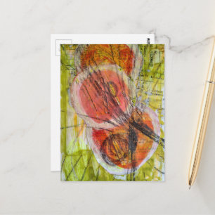 abstracte woorden collage briefkaart