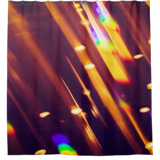 Abstracte xmas Gold sparkles of glitter light. Chr Douchegordijn (Voorkant)