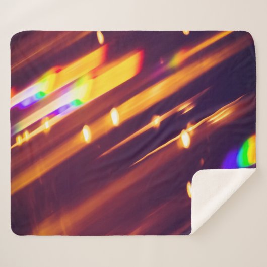 Abstracte xmas Gold sparkles of glitter light. Chr Sherpa Deken (Voorkant (horizontaal))