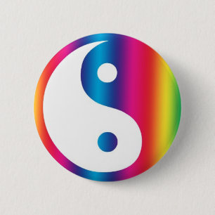 Abstracte Yen Yang Backpack Button