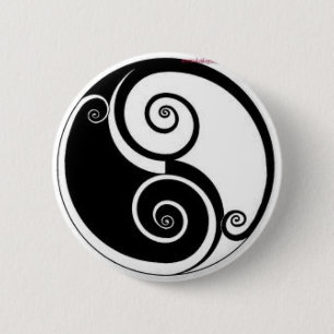 Abstracte Yen Yang Backpack Button