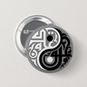 Abstracte Yen Yang Backpack Button (Voorkant /achterkant)