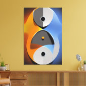Abstracte Yin Yang Canvas Print (Insitu (Woonkamer))
