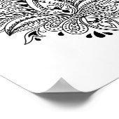 Abstracte yin yang mandala Poster 8,5 inch x 11 in (Hoek)