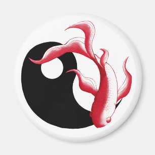 Abstracte YinYang Martial Flow Martial Arts Sticke Magneet