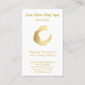 *~* Abstracte Yoga Gold Brush Reiki Zen Meditation Visitekaartje (Achterkant)