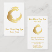 *~* Abstracte Yoga Gold Brush Reiki Zen Meditation Visitekaartje (Voorkant / Achterkant)