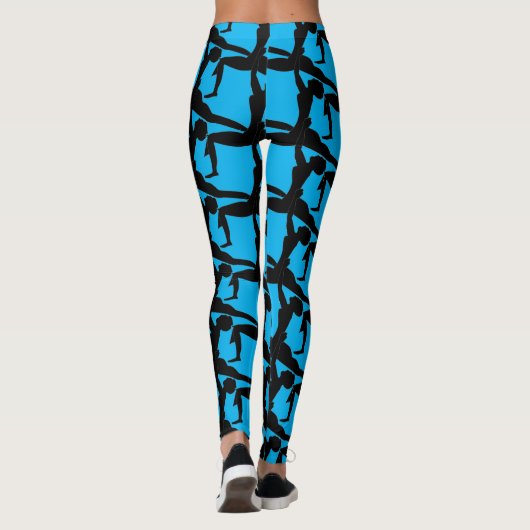 Abstracte Yoga Lady Leggings (Achterkant)
