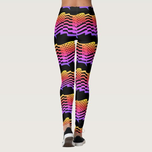 Abstracte Yoga Lady Leggings (Achterkant)