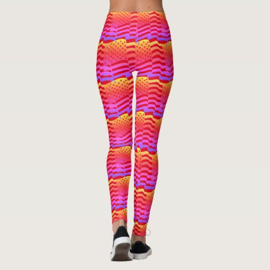 Abstracte Yoga Lady Leggings (Achterkant)