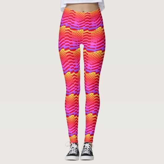 Abstracte Yoga Lady Leggings (Voorkant)